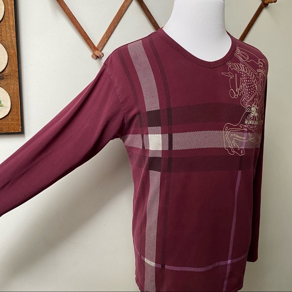 Burberry Prorsum Nova Check Plaid Logo Graphic Tee - Picture 5 of 15